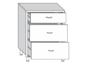 2.60.03 Шкаф-стол на 600мм с 3-мя ящиками в Златоусте - zlatoust.mebel74.com | фото