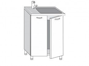 2.60.2мн Шкаф-стол на 600мм под накладную мойку с 2-мя дверцами в Златоусте - zlatoust.mebel74.com | фото