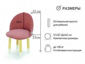 Детский мягкий стул Stumpa пудровый в Златоусте - zlatoust.mebel74.com | фото 2