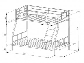 Двухъярусная кровать Гранада-1П 140 коричневый в Златоусте - zlatoust.mebel74.com | фото 2