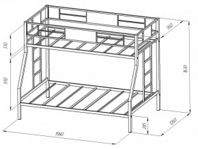 Двухъярусная кровать Гранада Черная в Златоусте - zlatoust.mebel74.com | фото 2