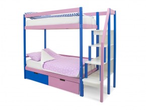 Двухъярусная кровать Svogen с ящиками синий-лаванда в Златоусте - zlatoust.mebel74.com | фото
