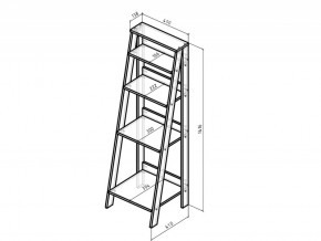 Этажерка Лофт белый в Златоусте - zlatoust.mebel74.com | фото 2