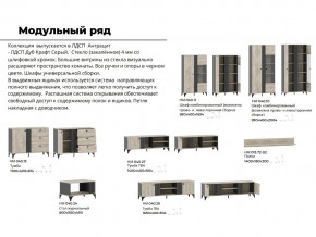 Гостиная Отис Дуб Крафт Серый/Антрацит в Златоусте - zlatoust.mebel74.com | фото 5