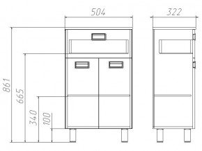 Комод 50 Куб Cube с 1 ящиком в Златоусте - zlatoust.mebel74.com | фото 3