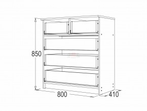 Комод 8 фант ясень анкор в Златоусте - zlatoust.mebel74.com | фото 2