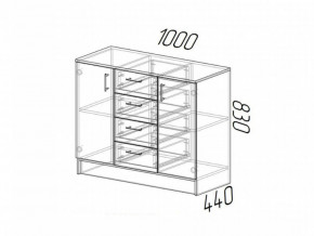 Комод К1000-2Д ЛДСП венге-лоредо в Златоусте - zlatoust.mebel74.com | фото 2