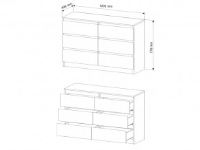 Комод Мори МК1200.6 Графит в Златоусте - zlatoust.mebel74.com | фото 2