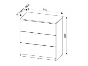 Комод с 3-мя ящиками 400 Эконика в Златоусте - zlatoust.mebel74.com | фото 2