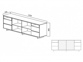 Комодино Moderno-2200 Ф1 в Златоусте - zlatoust.mebel74.com | фото 3