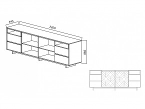 Комодино Moderno-2200 Ф2 в Златоусте - zlatoust.mebel74.com | фото 4