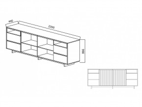 Комодино Moderno-2200 Ф5 в Златоусте - zlatoust.mebel74.com | фото 4