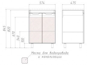 Комплект мебели для ванной 3D 60 в Златоусте - zlatoust.mebel74.com | фото 4