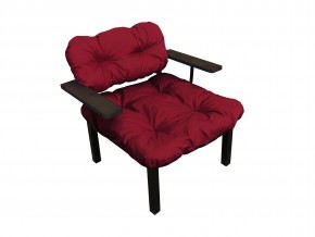 Кресло Дачное бордовая подушка в Златоусте - zlatoust.mebel74.com | фото