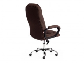 Кресло офисное Bergamo хром ткань коричневый в Златоусте - zlatoust.mebel74.com | фото 3