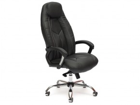 Кресло офисное Boss Lux хром кожзам черный в Златоусте - zlatoust.mebel74.com | фото 1