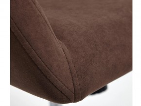 Кресло офисное Modena хром флок коричневый в Златоусте - zlatoust.mebel74.com | фото 4