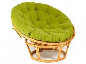 Кресло Papasan 23/01 W с подушкой Honey, флок Олива в Златоусте - zlatoust.mebel74.com | фото