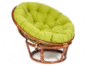 Кресло Papasan 23/01 W с подушкой Pecan, флок Олива в Златоусте - zlatoust.mebel74.com | фото