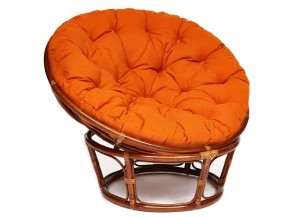 Кресло Papasan 23/01 W с подушкой Pecan, ткань Оранжевый в Златоусте - zlatoust.mebel74.com | фото