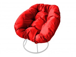 Кресло Пончик без ротанга красная подушка в Златоусте - zlatoust.mebel74.com | фото