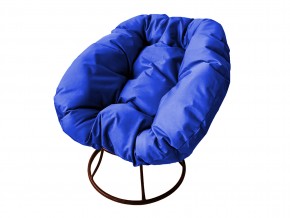 Кресло Пончик без ротанга синяя подушка в Златоусте - zlatoust.mebel74.com | фото