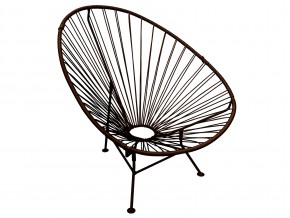 Кресло Ракушка с ротангом коричневый в Златоусте - zlatoust.mebel74.com | фото 1