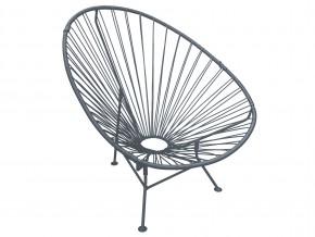 Кресло Ракушка с ротангом серый в Златоусте - zlatoust.mebel74.com | фото