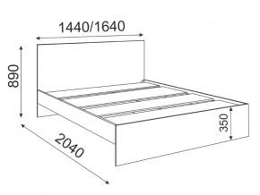 Кровать 1400 Осло модуль 4 с ящиками Дуб золото в Златоусте - zlatoust.mebel74.com | фото 2