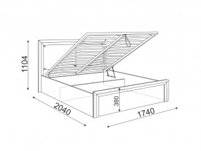 Кровать 1600 подъемная с мягкой частью Глэдис М32 в Златоусте - zlatoust.mebel74.com | фото 2