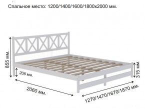 Кровать 2-х спальная Аист-8 Классика белый 1200х2000 мм в Златоусте - zlatoust.mebel74.com | фото 2