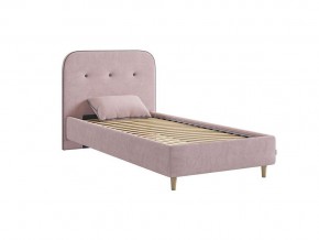 Кровать 900 Лео велюр нежно-розовый в Златоусте - zlatoust.mebel74.com | фото 3