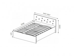 Кровать Анита 1400х2000 с ортопедическим основанием в Златоусте - zlatoust.mebel74.com | фото 2