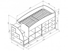 Кровать чердак Дюймовочка 4/1 Розовый в Златоусте - zlatoust.mebel74.com | фото 2