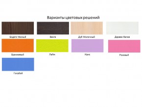 Кровать чердак Малыш 70х160 Белое дерево, Голубой в Златоусте - zlatoust.mebel74.com | фото 2