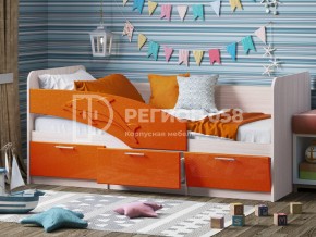 Кровать Дельфин МДФ 1600 Апельсин металлик в Златоусте - zlatoust.mebel74.com | фото 1