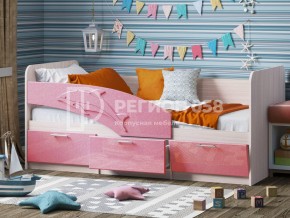 Кровать Дельфин МДФ 1600 Розовый металлик в Златоусте - zlatoust.mebel74.com | фото