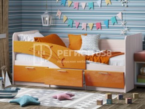 Кровать Дельфин МДФ 1800 Оранжевый металлик в Златоусте - zlatoust.mebel74.com | фото