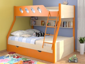 Кровать Дельта 20.02 оранжевая в Златоусте - zlatoust.mebel74.com | фото 1