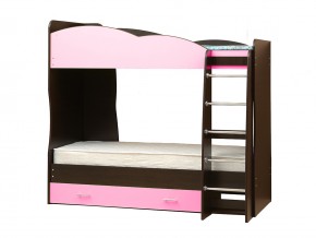 Кровать детская двухъярусная Юниор 2.1 светло-розовый в Златоусте - zlatoust.mebel74.com | фото 1