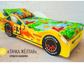 Кровать детская машина Тачка Желтая в Златоусте - zlatoust.mebel74.com | фото