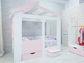 Кровать детская Теремок без ящика розовая в Златоусте - zlatoust.mebel74.com | фото 2