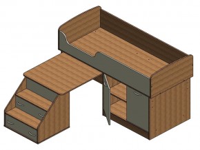 Кровать Дюймовочка 2 Оранжевая в Златоусте - zlatoust.mebel74.com | фото 3