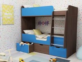 Кровать двухъярусная Малыш двойняшка бодега-голубой в Златоусте - zlatoust.mebel74.com | фото