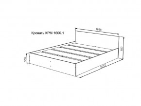 Кровать Мори КРМ1600.1 графит в Златоусте - zlatoust.mebel74.com | фото 2