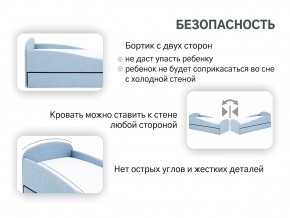 Кровать с ящиком Letmo небесный (рогожка) в Златоусте - zlatoust.mebel74.com | фото 15