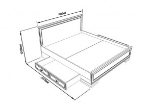 Кровать S320-LOZ/180 с выкатными тумбами Кентаки Белый в Златоусте - zlatoust.mebel74.com | фото 2