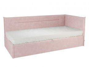 Кровать тахта Альба 900 велюр нежно-розовый в Златоусте - zlatoust.mebel74.com | фото 1