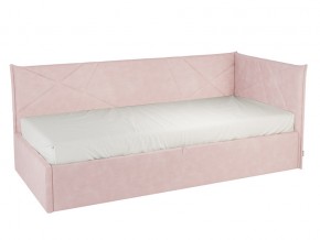 Кровать тахта Бест 900 велюр нежно-розовый в Златоусте - zlatoust.mebel74.com | фото