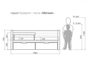 Кровать-тахта мягкая Svogen с ящиками и бортиком бежево-белый в Златоусте - zlatoust.mebel74.com | фото 2